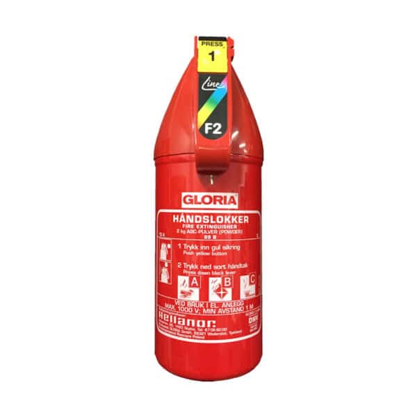 Gloria brannslukningsapparat 2 kg (pulver)