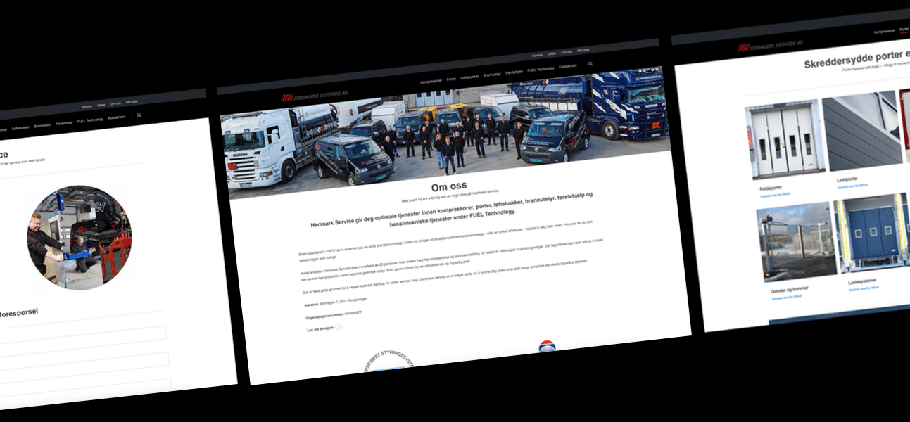 Ny nettside - hedmark-service.no