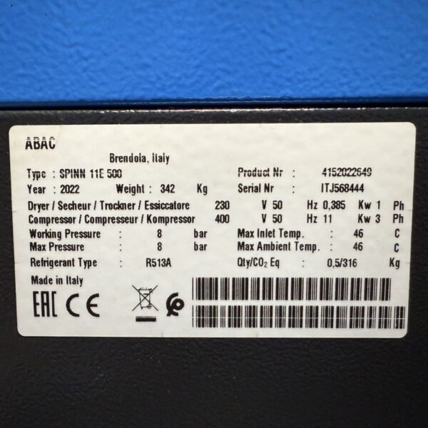 Abac Spinn 11E  (400V) Brukt - Bilde 4